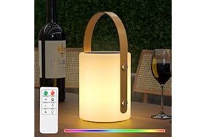 MALUX Lampe de table solaire, Lampe de table extérieur Blanc chaud 8 couleurs Indice d'étanchéité IP44 Convient pour le jardin, le salon, le balcon