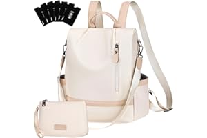 Eshow Zaino Donna Antifurto, Zainetto Casual 3 in 1, Borsa Zaini per Viaggio Scuola Lavoro Shopping e Università