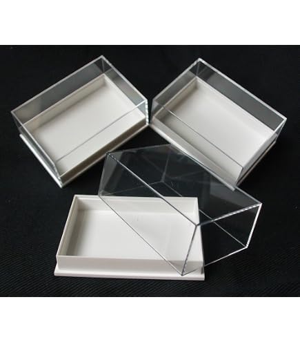 Jousi Transparente Aufbewahrungsdosen - 10 Stück Mit Weißem Boden | Staubdichte Plastikboxen Für Schmuck, Steine & Kleinteile