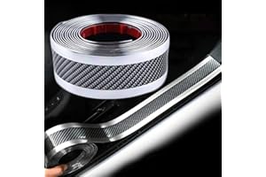 TORCARVH Auto Türschwellerschutz Auto Einstiegsleisten Anti-Kollisions-Streifen Gummi Wasserdichter Schutzstreifen für Autotürschutz Einstiegsleistenschutz Stoßstangenschutz (Silber, 5 cm Breit,3 Meter Lang)