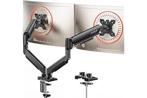 ErGear Monitor Halterung 2 Monitore, voll verstellbare Monitor Halterung für 13-32″ Bildschirm, schnell installierter Dual Gaming Monitor Arm mit werkzeugloser VESA-Montage, maximale Belastung von 9kg