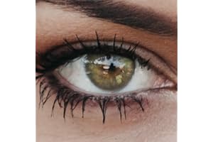 Glamlens lentilles de couleur vert naturelles colorées très haute opacité New York Green + étuis à lentilles de contact I 1 paire (2 pièces) I 90 Jours I sans correction I 0,00 Dioptries