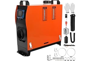 FAAZY 2025 Upgraded 5KW-8KW Diesel Air Heater, 12V All-in-One Parking Heater, with LCD Monitor, Remote Control, Fast Heating Compact Diesel Heater, For Car, RV Truck, Boat, Caravans,Campervans, Orange