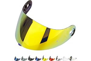 Everalo Visiera Casco Compatibile con Xlite x803 - x802 - x802r - x802rr - x702 - x661 - x603 - xsf 02 - Visiere Compatibili Nolan Pinlock Ready (Oro)