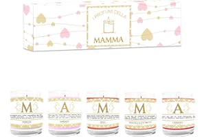 ÏMPRÜM Idea Regalo Festa Della Mamma,Set 5 Candele Profumate,Candle Profumate Per La Mamma,Regalo Mamma,Candele Profumate,Candele Piccole Profumate,Regalo Donna,5 Candele Votive