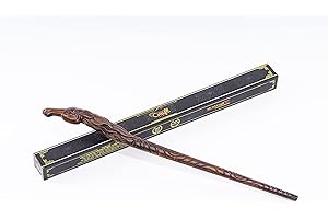 Handicraftviet Horse Wand - Hand Carved Wooden Magic Wand/Wizard Wand 15'' for Wizards and Collectible Cosplay Magic Wand/Magical Gift for Birthday Party