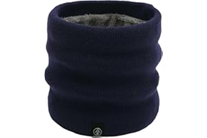 TRABIG Szalik z polaru, męski, zimowy, elastyczny szal kominowy, szal z dzianiny, podszewka polarowa, wielofunkcyjna chusta ocieplająca kark, chusta na szyję, dla mężczyzn i kobiet, na narty, rower,