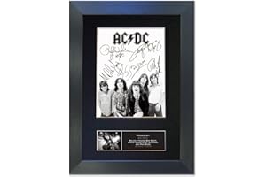 GENERIC ACDC Signed Photo Angus Young Malcolm Young Signed Reproduction Autograph Mounted Photo Print BLACK FRAME #689