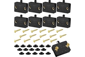 RUNCCI-YUN 8 Pezzi Interruttore Armadio per Porte Luce Push Porta di Contatto 250V 1A per Armadietti Switch (Nero)