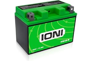 ‎IONI IONI ITZ12S 12V 11Ah AGM Batterie kompatibel mit YTZ12S / YTZ14S versiegelt/wartungsfrei Akkumulator Motorrad Motorradbatterie