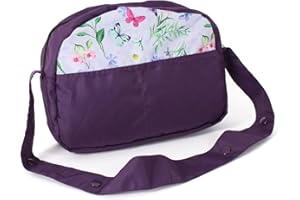 Bayer Chic 2000 - Wickeltasche für Puppen, Puppenwickeltasche, Puppenzubehör, Puppentasche, Flowers, lila, 853-73