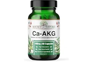 Source of Nature® | 500mg Ca-AKG | 60 Kapslar | Premium Kalcium Alfa-Ketoglutarat (CaAKG)