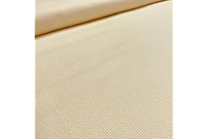 Kt KILOtela - Tessuto per Metri di Panama per Punto Croce - Tessuto Aida in Cotone - Larghezza 150 cm - 5,5 Punti/cm - 14 Perline - Lunghezza a Scelta 50 in 50 cm | Beige
