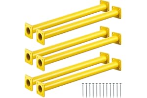 Dunzy Set of 6 Monkey Bars Ladder Rungs Playground Sets for Backyards Steel Swing Set Accessories 16.5 Inch Playground Equipt Climbing Kits for Playroom Supplies (Yellow)