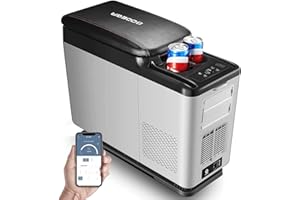 BODEGA Frigo Portatile per Auto, Frigorifero Portatile Elettrico, Frigoriferi Congelatore, Manuale&APP Controllo, 12/24V DC Congelatori per Viaggio, Picnic, Campeggio, Uso Home