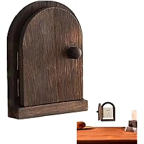 Fairy Door Outlet Cover, Plug Socket Covers UK, Childproof Electrical Outlet & Plug Cover, Swiitch Protector Cover Magecal Fairy Door Design Wooden Decorative & Functional For Home Safety
