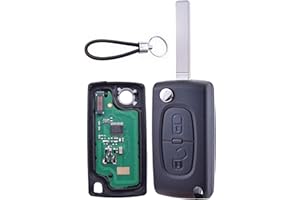 ANGOFIZ Clé Vierge Ask ID46 Electronique à Programmer 2 Boutons CE0536 Lame VA2 Compatible avec Peugeot 207 307 307S 308 407 408 3 607 807 2BT 3008 5008 Partner Expert Citroen C2 C3 C4 C5 C6 C8 DS3