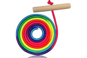 dabinzhijia 1,8 Meter Schlittenseil Seil Zugseil, Buntes Schlittenseil mit Griff, Schlitten Holz Zubehör für Kinder, Schlitten Schnur für holzschlitten