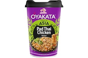 Ajinomoto, Oyakata Soba Cup Noodles Pad Thai, Noodles Istantanei al Gusto Pad Thai, Pronti in 3-4 Minuti, Condimento a Base di Salsa di Soia e Spezie Asiatiche, Snack o Pranzo Veloce, 93 g