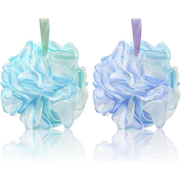 Luffa-Schwämme 4er-Set – Weicher Peeling-Schwamm, Hängend, Für Körper & Rücken