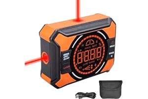 EOUTIL Digital Magnetic Angle Gauge with Laser, 3-in-1 Mini Laser Angle Finder, Rechargeable Digital Level with Backlit Display, Inclinometer Protractor for Woodworking, Table Saw, Picture Hanging