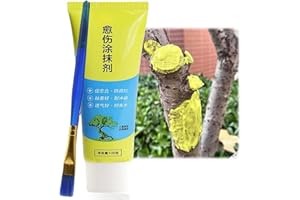 HAIYOX 100g Tree Wound Sealer With Brush,Plant Healing Paste,Brush Tree Cut Protection,Effective Wound Agent Pruning Paste,Plant Paste For Repairing Pruned,Grafting Wax With Brush,For Pruned And Damaged
