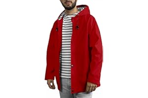 Breizh Ocean - Ciré imperméable Armor, intérieur marinière rayé - Mixte, Homme ou Femme - du XS au 4XL
