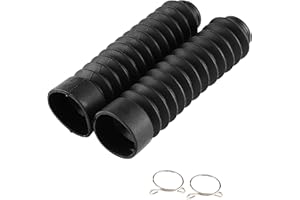 WEOHOVIY 205x42mm Copri Forcella Anteriore per Moto a Colori Multipli Ghette Gators Stivali Parapolvere Antiurto per Smorzamento degli Urti(Nero)