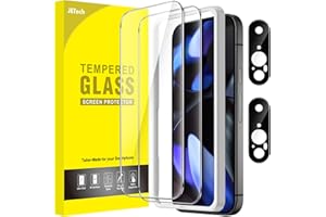 JETech Protection D'écran pour Google Pixel 9 avec Protecteur d'Objectif de Caméra, Outil d'Installation Facile, Film en Verre Trempé, HD Clair, Lot de 2 Chacun