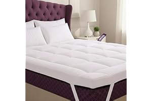 Adsin Luxury Hotel Quality Mattress Topper Single – 10CM Extra Thick Quilted Mattress Topper for Single Bed – Soft Breathable Anti-Allergy Microfibre Fill for Added Comfort and Support, 90 x 190 cm