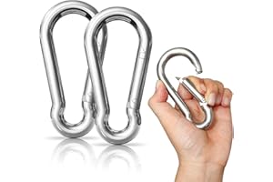 LISOPO Lot de mousquetons en acier inoxydable 304