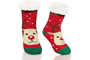 Oneshlee Weihnachtssocken Kinder, Kuschelsocken Weihnachten Kinder, Weihnachts Socken Geschenke Weihnachtsgeschenke Mädchen Junge, Weihnachtsdeko Zum Aufhängen Kamin Weihnachtsbaum
