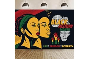 DREASMT Black History Month Backdrop Banner African Black Cultural History Banner BHM Worthwhile Commemoration National Banner Black History Month Party Decoration