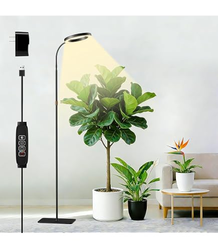 Lampade Per Piante Lampe Croissance Plantes 128 LEDs - Spectre Complet, Minuterie Et Hauteur Réglable Lampe Horticole Led Spectre Complet