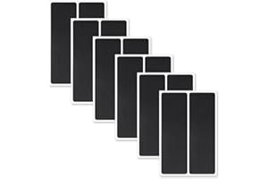 Simarro Lot 12 patins antidérapants autocollants - 14 x 5 cm - Caoutchouc - Découpable - Rectangulaire - Pieds de meubles, chaises, tables, canapés (5 mm)