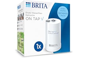 BRITA Filterkartusche ON TAP V für ON TAP Wasserfilter für den Wasserhahn (4 Monate) – Ersatzkartusche reduziert kleine Partikel, Metalle & geschmacksbeeinträchtigende Stoffe