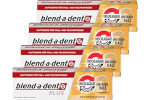 Blend-a-dent Plus Bester Halt Premium - Crema adhesiva (4 x 40 g)