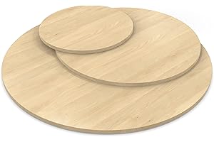 ‎AUPROTEC AUPROTEC Tischplatte 19mm rund Ø 1000 mm Mandal Ahorn Natur Holzplatte melaminharzbeschichtet Spanplatte mit Umleimer ABS Kante Auswahl: 100 cm