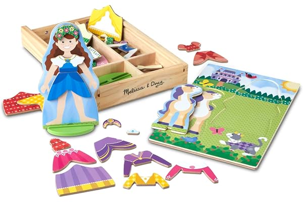 Melissa & Doug Princess Magnetic Dress-Up Play Set , Pretend Play Toy , Cognitive Skills , 3+ , Gift for Boy or Girl