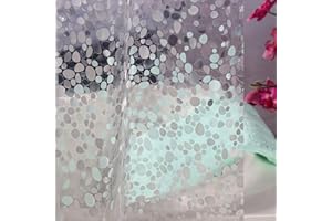 TFCIOD Cortina de Ducha Impermeable, EVA Cortina Ducha Translúcido Antimoho, 180 x 200cm Cortina Baño con Peso Magnético Inferior con 12 Ganchos, con Abrazaderas Cortinas (180_x_200_cm, A)