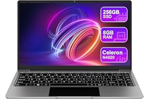 BVATE Ordenador Portátil 14" Win11 8GB 256GB SSD Soporte 1TB SSD Expansión portatil 2.4G+5G WiFi BT 4.2 USB HDMI 1920x1080 FHD con Ratón Inalámbrico y Teclado Español Membrana - Gris