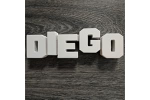 Framan MDF Personalizado con Nombres, Letras de Madera Decorativas con Nombres de Chico o Chica (Diego)