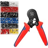 Lociban Crimp Wire Terminals Set with Pliers 1250pcs | Crimping Pliers Set 0.25 &ndash; 10 m&sup2; Ergonomic Handle