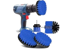 AISENNO Brosse Nettoyante Perceuse Brosses à Récurer électriques pour Le Nettoyage de la Salle de Bain Voiture Moquette Sol Toilettes Cuisine Surface en céramique (Bleu, 4PCS)