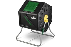 Composteur à Chambre Unique DF OMER pour Le Jardinage en Plein air - Grand Volume, Conception compacte, capacité de 105 litres - Composteur à Tambour Roulant résistant