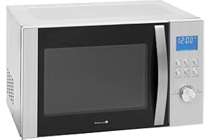 Tarrington House Microonde MWD5130, acciaio inox/vetro, 30 L, 1000 W, 230 V, 6 livelli di potenza e funzione di scongelamento, piatto girevole (ø 31,5 cm), display LED, argento, ideale per gastronomia