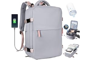 SZLX Sac à Dos Voyage Babine Sous Vide avec Pompe 40x30x20 Bagage Cabine 40x20x25 Sous Vide pour Ryanair Wizz air Easyjet Bagage à Main Femme Homme avec Compartiment Chaussures,Valise Sous Vide