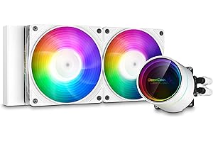 DeepCool CASTLE 240EX A-RGB Bianco, AIO CPU con Raffreddamento a Liquido, Pompa e 2 Ventole RGB Indirizzabili,Con Tecnologia Anti-Perdite, LGA1700 Compatibile