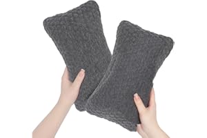 ‎BLUBLU PARK Blublu Park Kleine Kopfkissen für Besseren Schlaf, 11"x 7" Kleines Kissen für Reise & Flugzeug, Mit Box, Waschbar, Nackenkissen für Erwachsene, Kinder, Haustiere, Dunkelgrau - 2 Stück