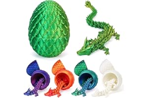 Merrwon Ostern Überraschungs Drachenei Figuren, 3D Gedruckter Beweglicher Drachen Spielzeug Ostern Geschenke Kinder, Schreibtischspielzeug Drachen Ornament für Autos, Büros, Häuser